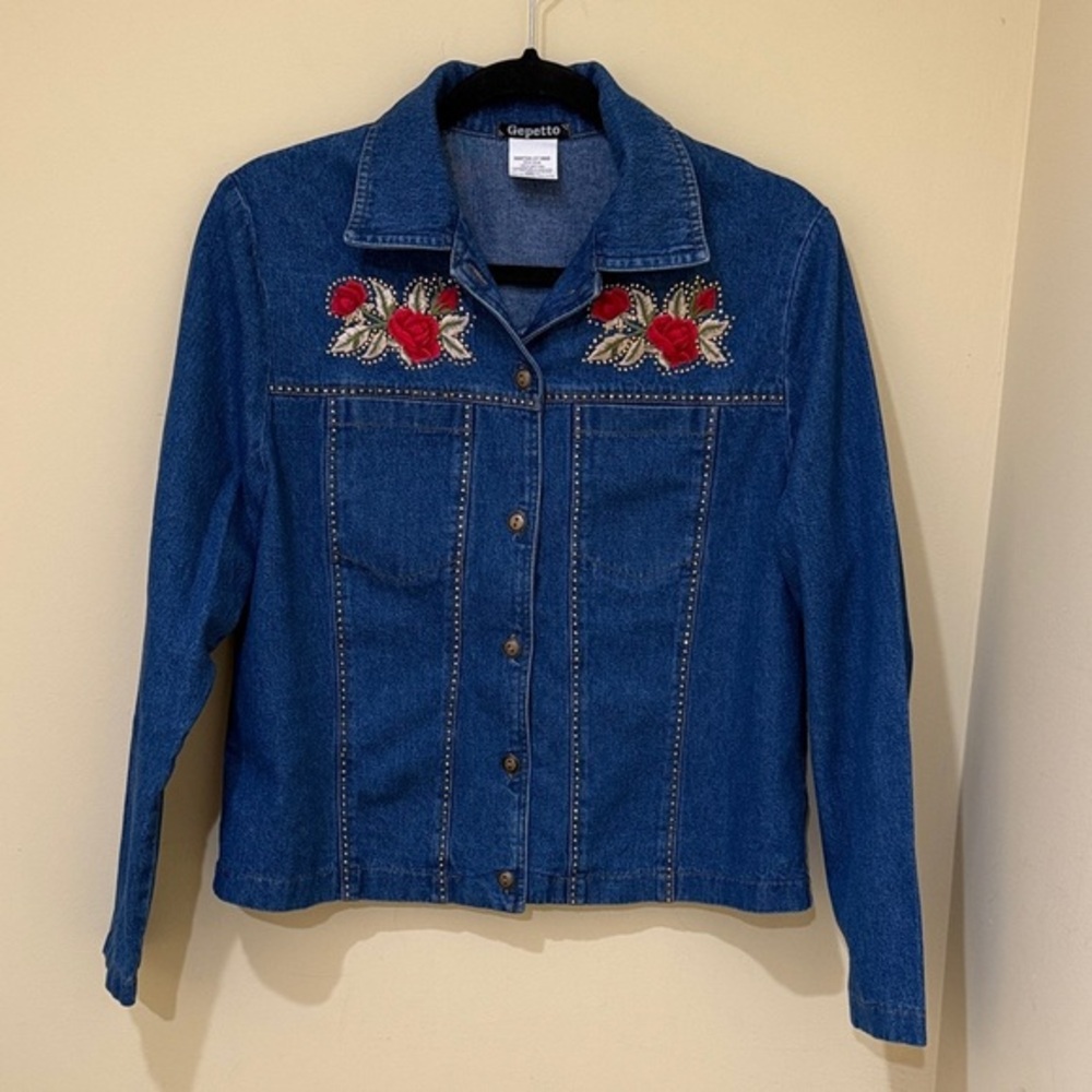 Gepetto Vintage Denim jacket Casual jacket Women’s Jeans  Size Small ( fits S-M)